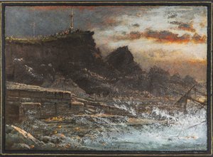 Het Wrak, Hartland, Cornwall door Albert Goodwin