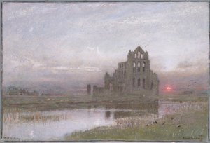 Whitby Abbey door Albert Goodwin