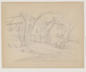 Winterdag in Lyngby door Albert Gottschalk