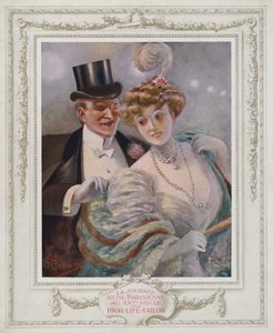Belle Epoque Parijs, Modieuze dame met haar bewonderaar door Albert Guillaume