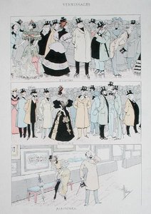 Galerijopeningen, ca. 1900 door Albert Guillaume