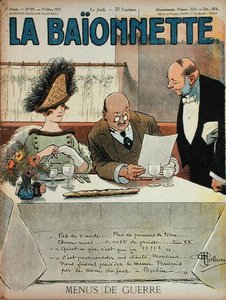 Menus de Guerre, uit La Baionnette, 15 maart 1917