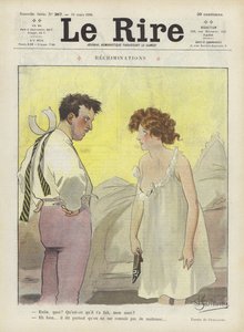 Beschuldigingen. Illustratie voor Le Rire door Albert Guillaume