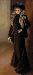 Portret van de operazangeres Aino Ackté 1876-1944, 1901 door Albert Gustaf Aristides Edelfelt