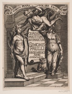 Titelblad voor Simon Paulli, "Quadripartitum Botanicum", 1667 door Albert Haelwegh