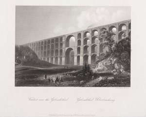 Viaduct Over het Golzschthal, Saksen, ca. 1840