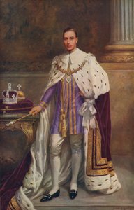 Koning George VI in kroningsgewaden in 1936