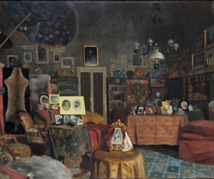 Sir Richard Burtons studeerkamer, 1889 door Albert Letchford