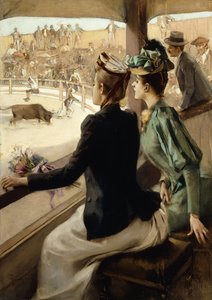 Bij het stierengevecht door Albert Lynch