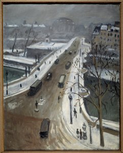 Pont Neuf in Parijs onder de sneeuw door Albert Marquet