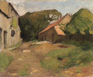 Boerderij binnenplaats in La Percaillerie (Normandië) door Albert Marquet