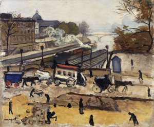 Parijs, de Nieuwe Brug, werk