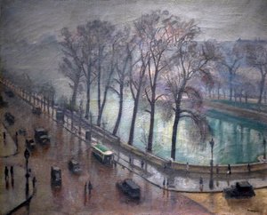 Parijs, de Quai Conti in de herfst, 20e eeuw