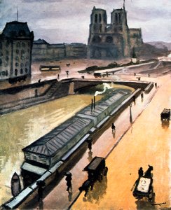 Regenachtige dag. Notre Dame de Paris, 1910 door Albert Marquet