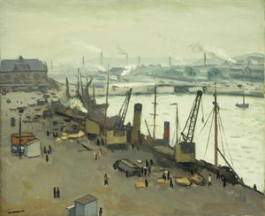 De haven van Boulogne door Albert Marquet