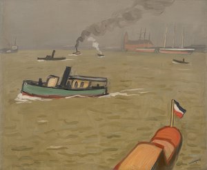 Vedette, Hamburg door Albert Marquet
