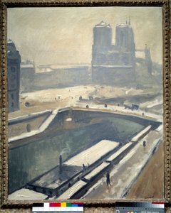 Uitzicht op de Notre-Dame kathedraal van Parijs door Albert Marquet