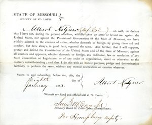 Loyaliteitseed van Albert Nelgner uit Missouri, County of St. Louis door Albert Nelgner