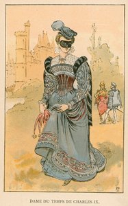 Dame uit de tijd van Karel IX door Albert Robida