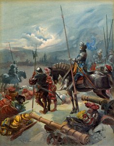 Vijfde Italiaanse Oorlog (1515-1516): de nacht van Marignan (Italië), tussen 13 en 14 september 1515 door Albert Robida