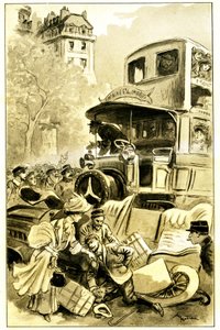 Illustratie door Albert Robida (1848-1926) voor Leon Berthault