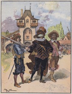 Illustratie voor Le Capitaine Bellormeau door en geïllustreerd door A Robida door Albert Robida