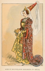 Robe et Houppelande Historiees XVde eeuw door Albert Robida