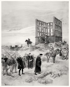De Superintendant Jacques de Semblancay (c.1445-1527) ter dood veroordeeld, op weg naar de Montfaucon Galg, 1909