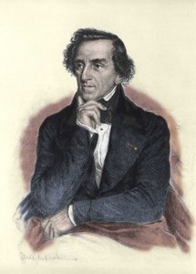 Portret van Giacomo Meyerbeer (1791-1864), Duitse componist. Tekening door Albert Rosenthal door Albert Rosenthal