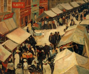 Jaarmarkt in St. Ingbert door Albert Weisgerber