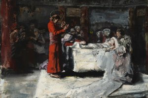 De Opwekking van het Dochtertje van Jairus door Albert von Keller