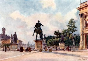 Bronzen standbeeld van Marcus Aurelius op het Capitool