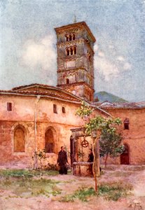 Tuin van het klooster van Santa Scholastica, Subiaco door Alberto Pisa