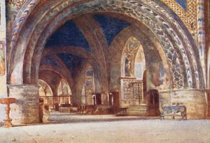 De lagere kerk van S Francesco, Assisi