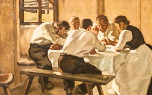 Lunch, c.1910 door Albin Egger Lienz