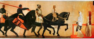 De intocht van koning Etzel door Albin Egger Lienz