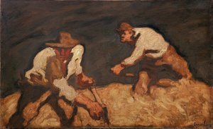 Maaiers in een naderende storm, 1912