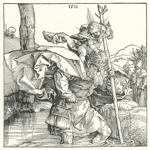 Sint Christoffel die het Christuskind draagt