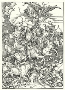 De Vier Ruiters van de Apocalyps door Albrecht (after) Durer or Duerer
