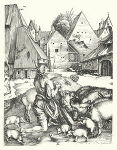 De Verloren Zoon door Albrecht (after) Durer or Duerer