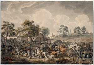 De Grote Leger steekt de rivier Daugava over op 24 juli 1812 door Albrecht Adam