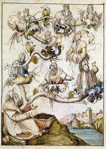 Een Habsburgse genealogie, waarschijnlijk door Albrecht Altdorfer ... door Albrecht Altdorfer