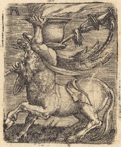 Centaur met een vaas door Albrecht Altdorfer