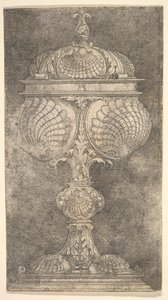 Gedekte bokaal met schelpen door Albrecht Altdorfer