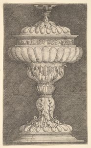 Gedekte beker met een gevleugelde bal bovenop, n.d. door Albrecht Altdorfer