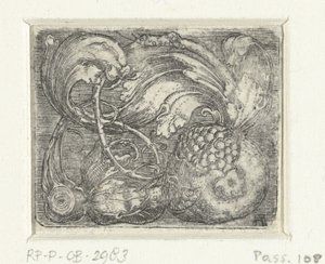 Granaatappel en bladranken door Albrecht Altdorfer