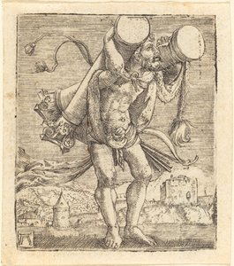 Hercules die de Zuil van Gades Draagt door Albrecht Altdorfer