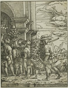 Joshua en Caleb door Albrecht Altdorfer