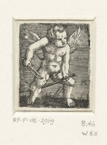 Putto met een stokpaardje