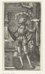 Ridder met wijn en brood door Albrecht Altdorfer
